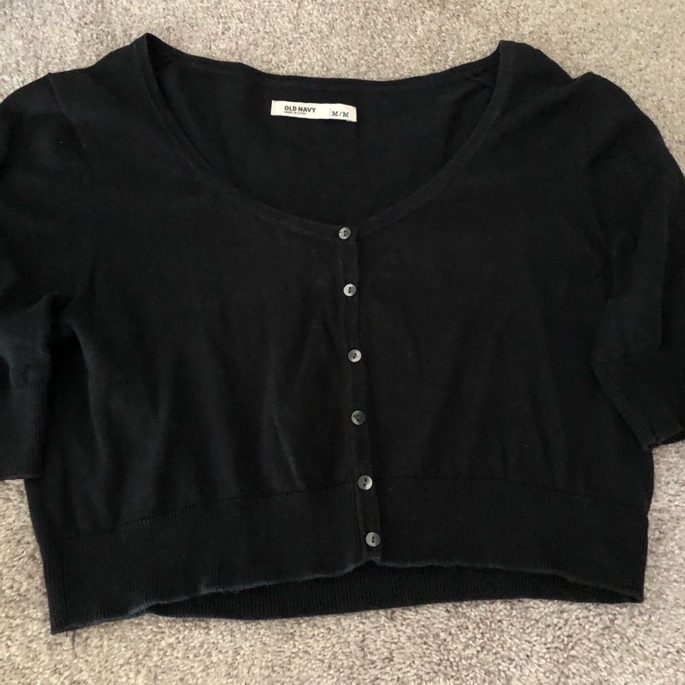Old Navy Black Crop Cardigan Bella Swan